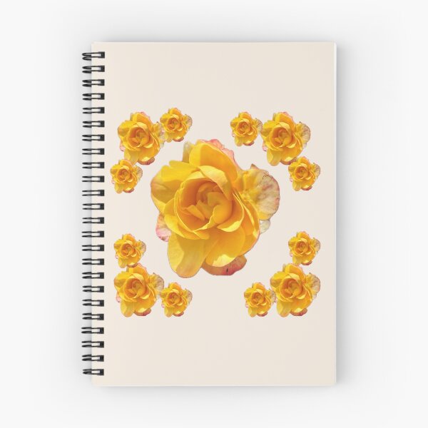 Item preview, Golden Yellow Rose Collage - Symmetrical Floral Pattern designed and sold by BalkanBloomArt.