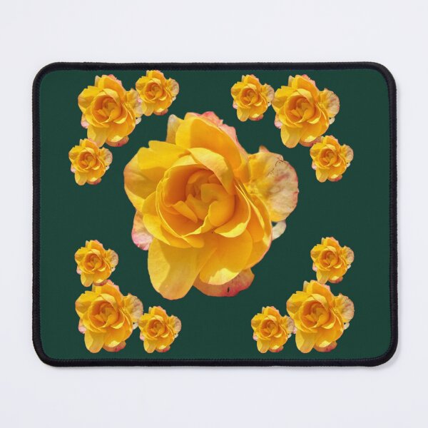 Item preview, Golden Yellow Rose Collage - Symmetrical Floral Pattern designed and sold by BalkanBloomArt.