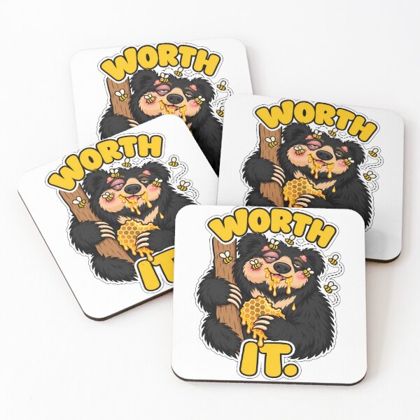 Item preview, Worth It Bear – Funny Bee Sting and Honey Meme designed and sold by NatureStyle555.