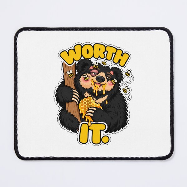 Item preview, Worth It Bear – Funny Bee Sting and Honey Meme designed and sold by NatureStyle555.