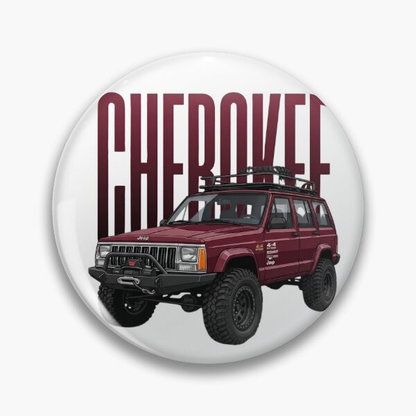 Aperçu de l'œuvre Jeep Cherokee XJ Off-Road 4x4 SUV Maroon Classic Overland Art créée et vendue par Motorline44.