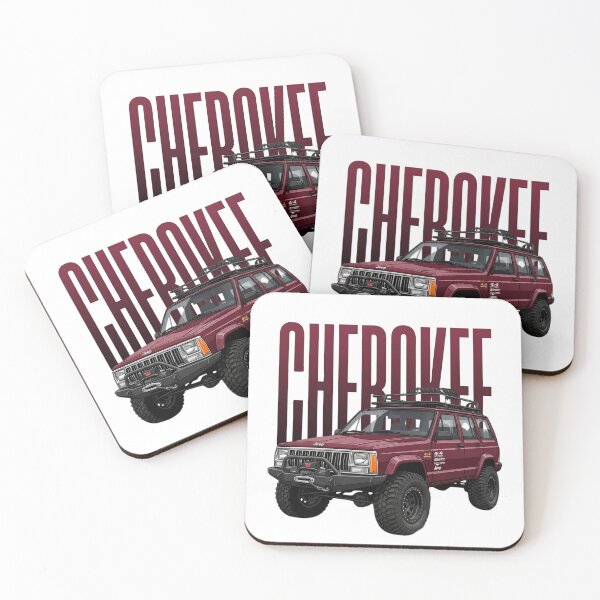 Item preview, Jeep Cherokee XJ Off-Road 4x4 SUV Maroon Classic Overland Art designed and sold by Motorline44.