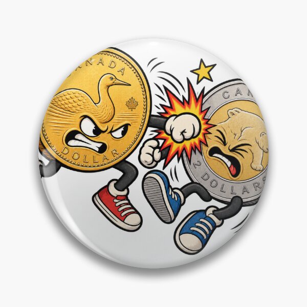 Item preview, Loonie Toonie Canadian Coins Boxing Cartoon designed and sold by TheSquirmingCoi.