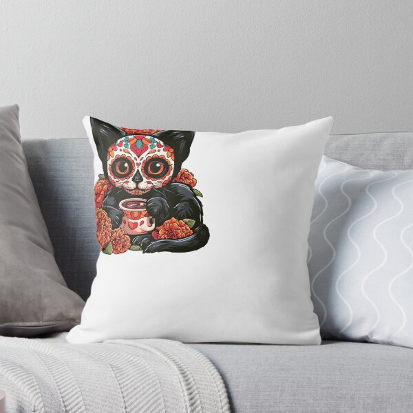 Item preview, Calavera Kitten with Cafe de Olla designed and sold by Purrista Studio.
