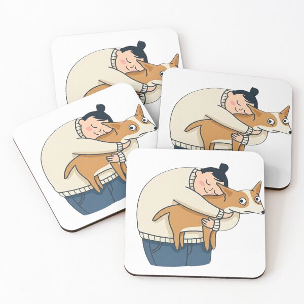 Item preview, Funny Terrified Dog Hug – Kawaii Dog Lover Humor designed and sold by SoftPawsAtelier.