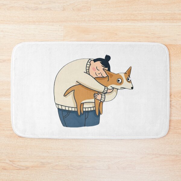 Item preview, Funny Terrified Dog Hug – Kawaii Dog Lover Humor designed and sold by SoftPawsAtelier.