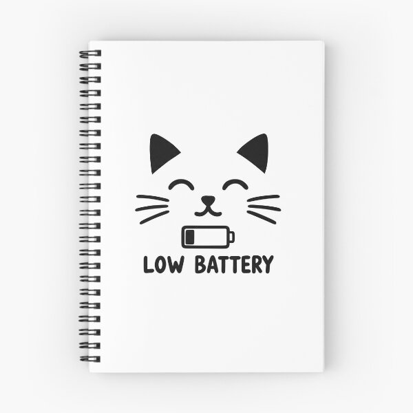 Item preview, Low Battery Cat – Funny Tired Cat Lover Design designed and sold by ArtPer-design.