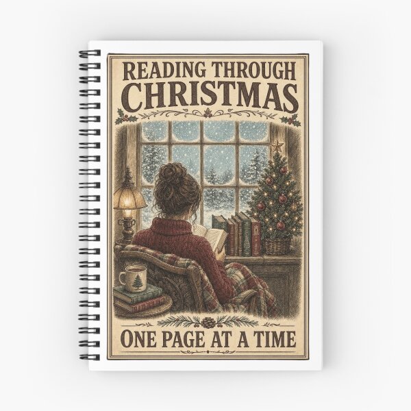 Item preview, Reading Through Christmas Vintage Book Lover Holiday designed and sold by CKaracaCrafted.
