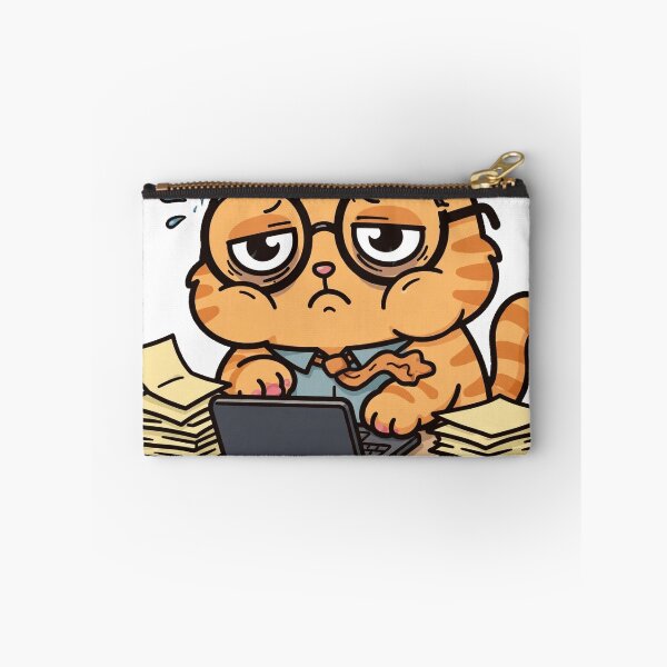 Item preview, Overworked Office Cat With Glasses designed and sold by Dlvznbm.