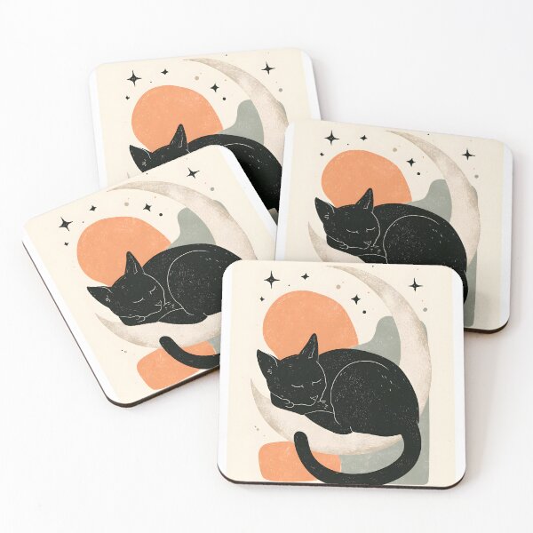 Item preview, Moon Nap Black Cat designed and sold by Purrista Studio.