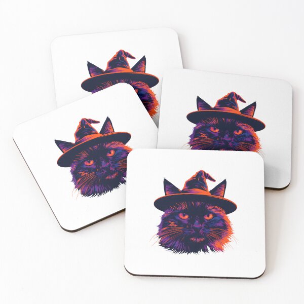 Item preview, Black Cat Witch Hat Pop Art designed and sold by Purrista Studio.