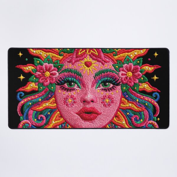 Item preview, Sun Goddess Floral Portrait designed and sold by folskullyz.