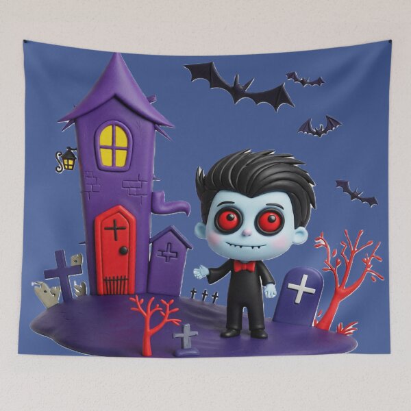 Item preview, jr vampire halloween setting colorful halloween vampire setting designed and sold by SmashingDeals.