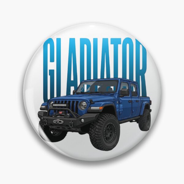 Aperçu de l'œuvre Jeep Gladiator, camion tout-terrain bleu 4x4, pick-up d'expédition créée et vendue par Motorline44.