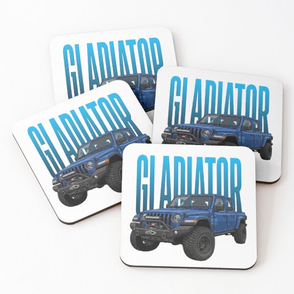Item preview, Jeep Gladiator Off-Road Truck Blue 4x4 Overland Pickup Art designed and sold by Motorline44.