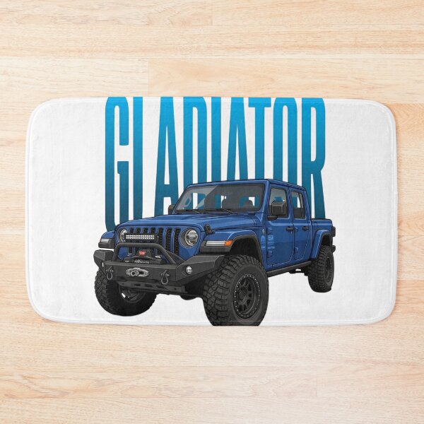 Aperçu de l'œuvre Jeep Gladiator, camion tout-terrain bleu 4x4, pick-up d'expédition créée et vendue par Motorline44.