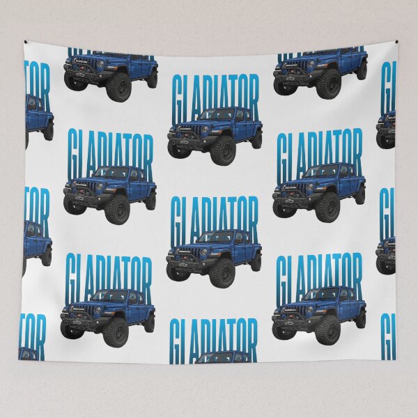 Artikelvorschau, Jeep Gladiator Offroad-Truck Blau 4x4 Overland Pickup Art entworfen und verkauft von Motorline44.