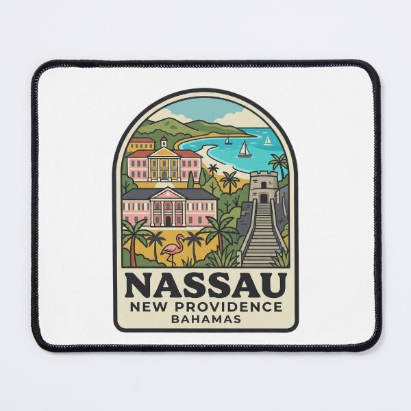 Item preview, Nassau Bahamas Vintage Travel Badge, Parliament Square & Fort Fincastle Souvenir designed and sold by raedattia.