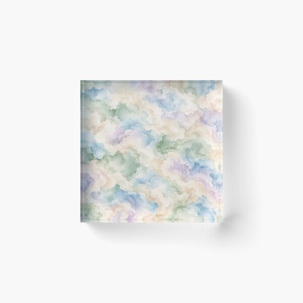 Item preview, Pastel Sage Clouds – Soft Watercolor Abstract Pattern designed and sold by HO•Designs.