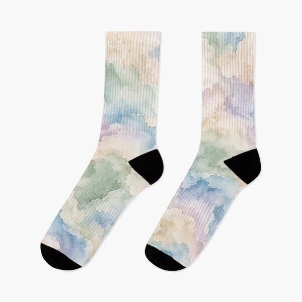 Item preview, Pastel Sage Clouds – Soft Watercolor Abstract Pattern designed and sold by HO•Designs.