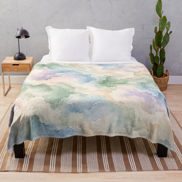 Item preview, Pastel Sage Clouds – Soft Watercolor Abstract Pattern designed and sold by HO•Designs.