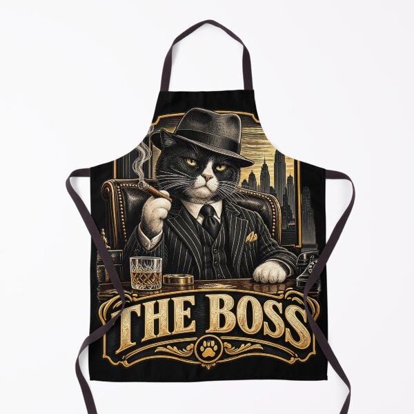 Item preview, The Boss Funny Gangster Movie Cat Classic Mob Movie Tuxedo Lover Gift designed and sold by FurRealStudioCo.