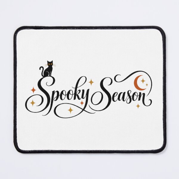 Item preview, Spooky Season Script with Black Cat and Moon designed and sold by bwanaboards.