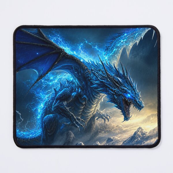 Item preview, Electric Ice Dragon Fantasy Mountain Storm designed and sold by GSizzle1.