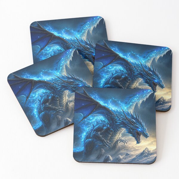 Item preview, Electric Ice Dragon Fantasy Mountain Storm designed and sold by GSizzle1.