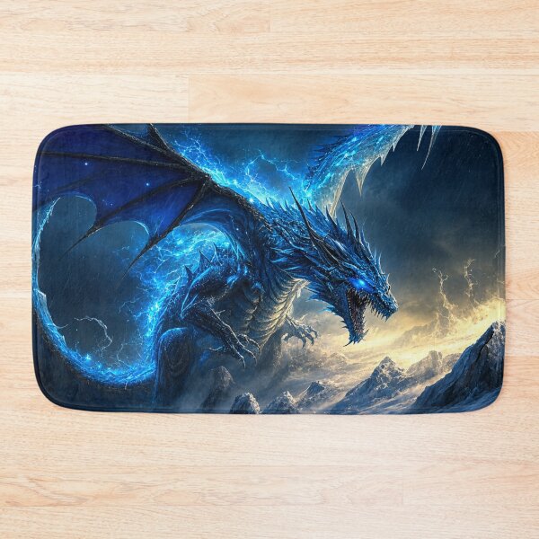 Item preview, Electric Ice Dragon Fantasy Mountain Storm designed and sold by GSizzle1.