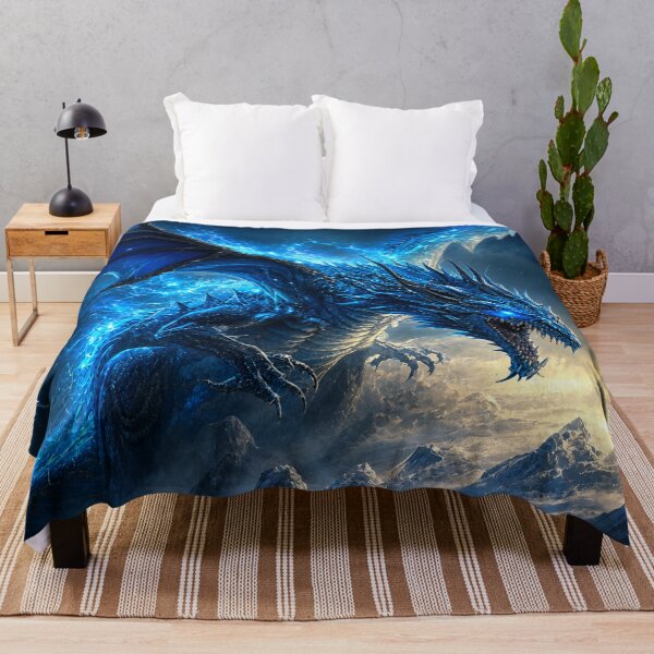 Item preview, Electric Ice Dragon Fantasy Mountain Storm designed and sold by GSizzle1.