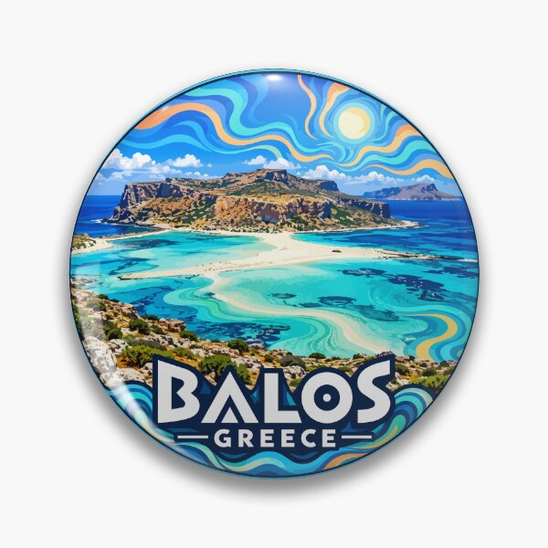 Item preview, Balos Lagoon Crete Greece Travel Trippy Art designed and sold by TomFrontierArt.