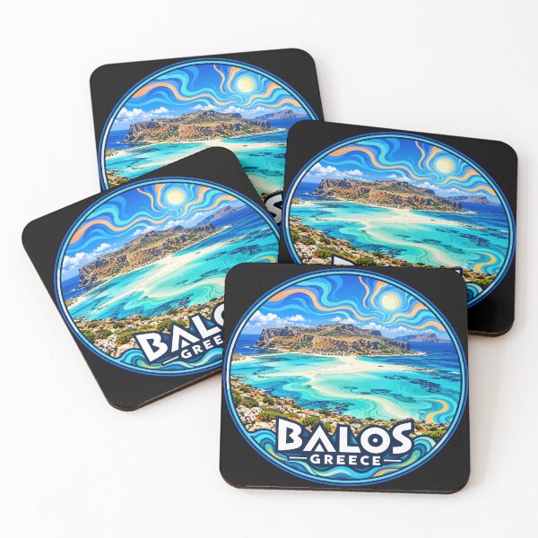 Item preview, Balos Lagoon Crete Greece Travel Trippy Art designed and sold by TomFrontierArt.