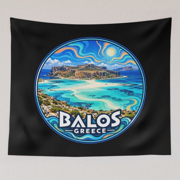 Item preview, Balos Lagoon Crete Greece Travel Trippy Art designed and sold by TomFrontierArt.