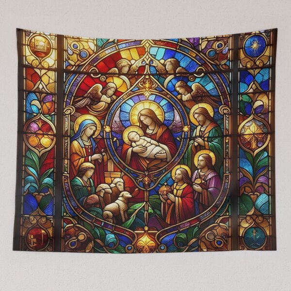Item preview, Holy Night Stained Glass designed and sold by Sybille-Yates.