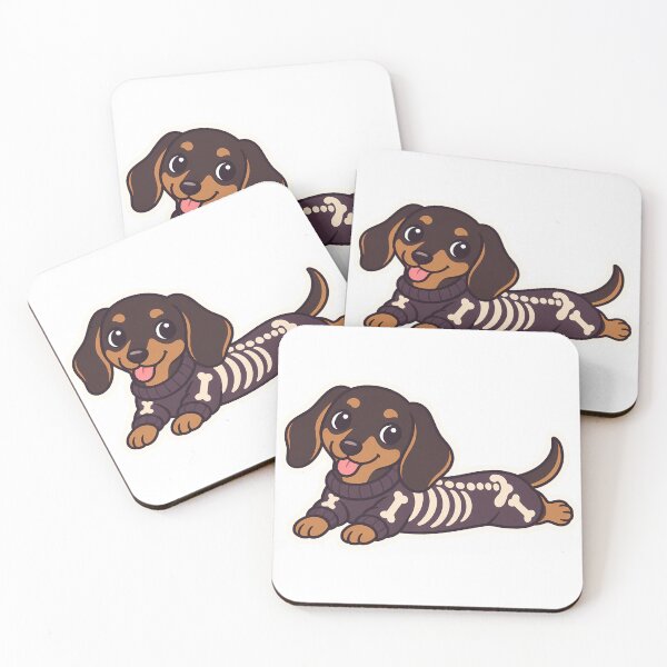 Item preview, Spooky Dachshund in Skeleton Sweater Halloween designed and sold by OuqCreations.