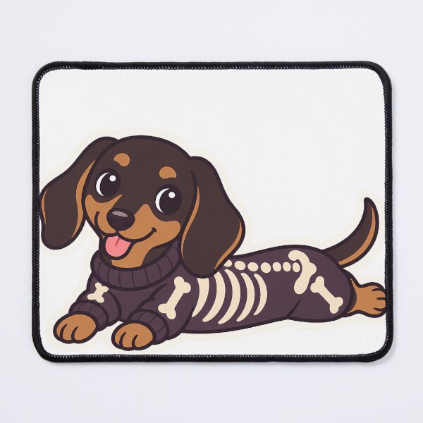 Item preview, Spooky Dachshund in Skeleton Sweater Halloween designed and sold by OuqCreations.