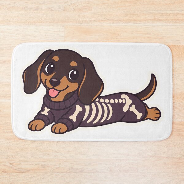 Item preview, Spooky Dachshund in Skeleton Sweater Halloween designed and sold by OuqCreations.