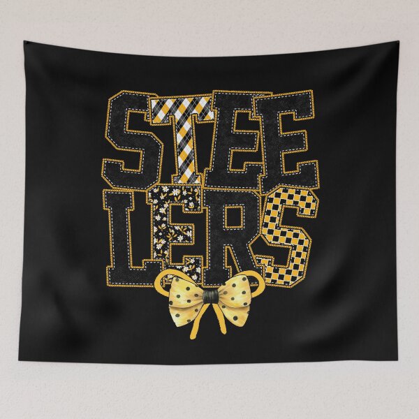 Item preview, Steelers Floral Coquette Bow Denim-effect Football Team Spirit designed and sold by RockTheFeal.