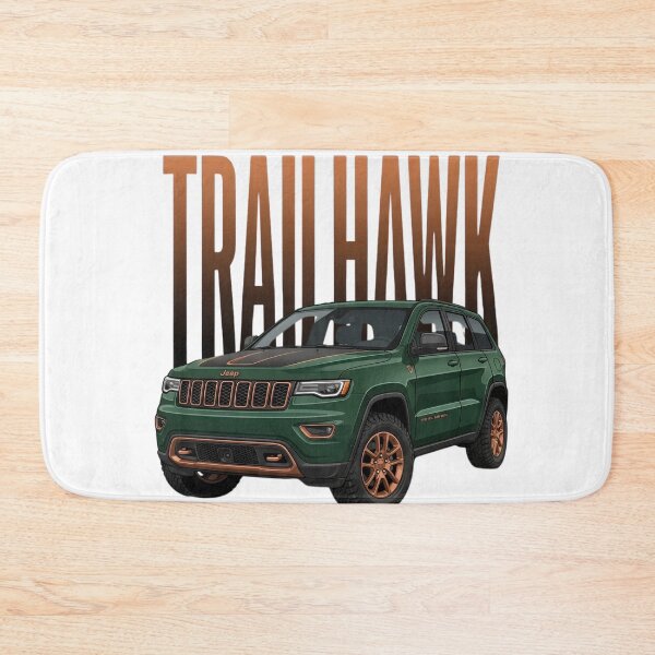 Aperçu de l'œuvre Jeep Grand Cherokee Trailhawk 4x4 SUV tout-terrain Art de l'aventure verte créée et vendue par Motorline44.