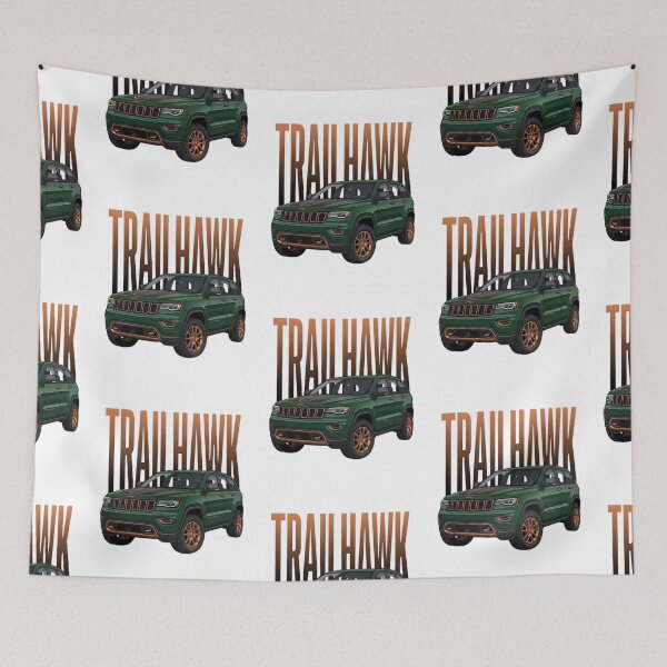 Item preview, Jeep Grand Cherokee Trailhawk 4x4 Off-Road SUV Green Adventure Art designed and sold by Motorline44.