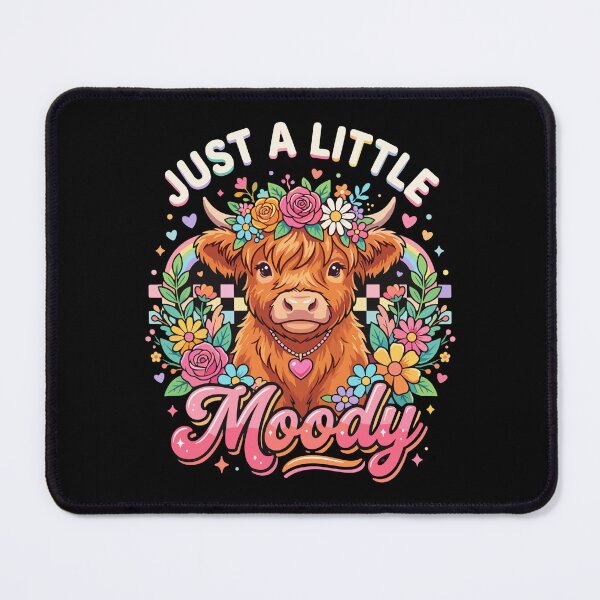 Item preview, Just A Little Moody Highland Cow Lover Funny designed and sold by SofiBlair.