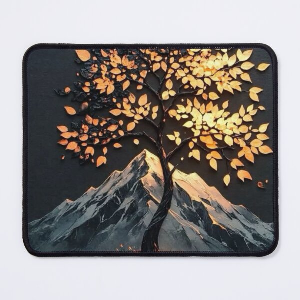 Item preview, Golden Tree of Life on Mountain Peak — Dark Fantasy 3D Paper Cut Wall Art designed and sold by LYAN-STORE.