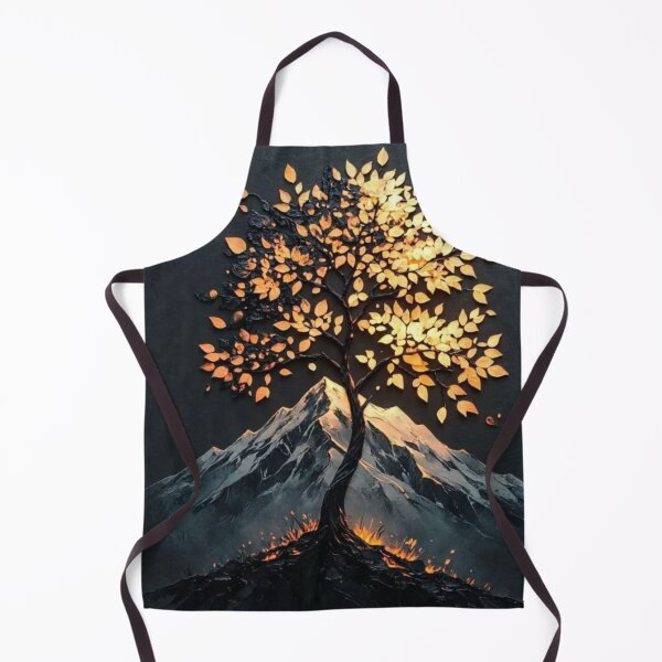 Item preview, Golden Tree of Life on Mountain Peak — Dark Fantasy 3D Paper Cut Wall Art designed and sold by LYAN-STORE.