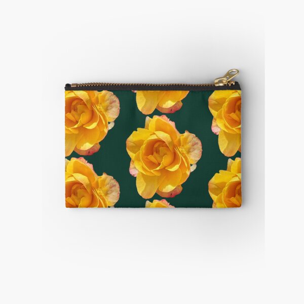 Item preview, Golden Yellow Rose Bloom - Isolated Coral Pink Tipped Rose designed and sold by BalkanBloomArt.