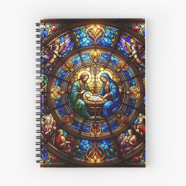 Item preview, Nativity Stained Glass Rose Window designed and sold by Sybille-Yates.