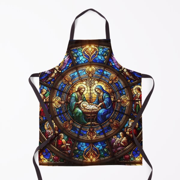 Item preview, Nativity Stained Glass Rose Window designed and sold by Sybille-Yates.