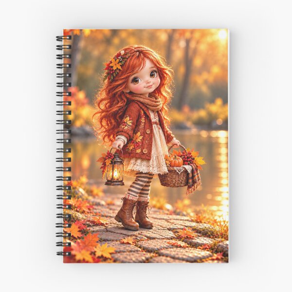 Item preview, Autumn Girl with Lantern  designed and sold by dreamybyana.