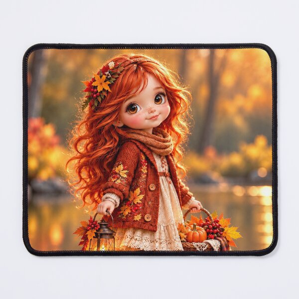 Item preview, Autumn Girl with Lantern designed and sold by dreamybyana.