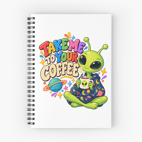 Item preview, Take Me to Your Coffee Cute Alien Coffee Lover designed and sold by happycottage.
